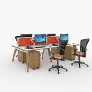 Fuze triple back to back desks 1600mm deep