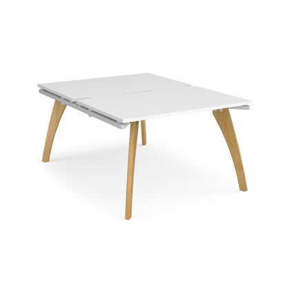 Fuze back to back desks 1600mm deep - FZ1216-WH-WH