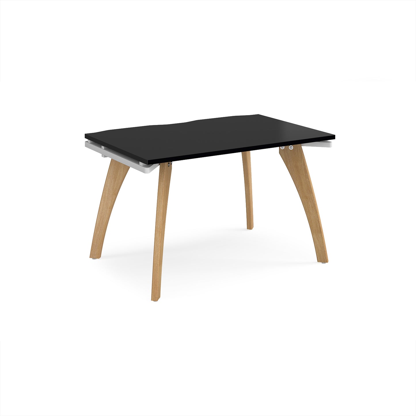 Fuze single desk 800mm deep - FZ128-WH-BK