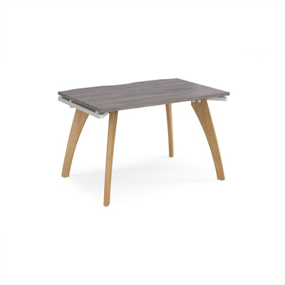 Fuze single desk 800mm deep - FZ128-WH-GO