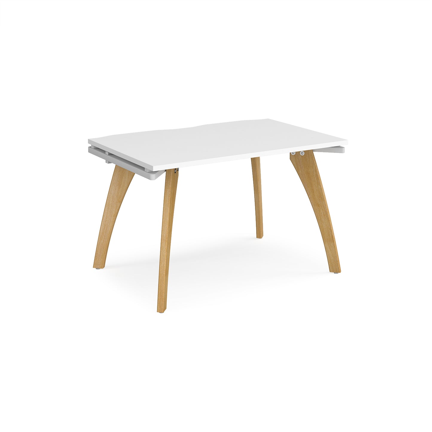 Fuze single desk 800mm deep - FZ128-WH-WH