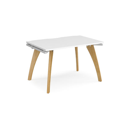 Fuze single desk 800mm deep - FZ128-WH-WH