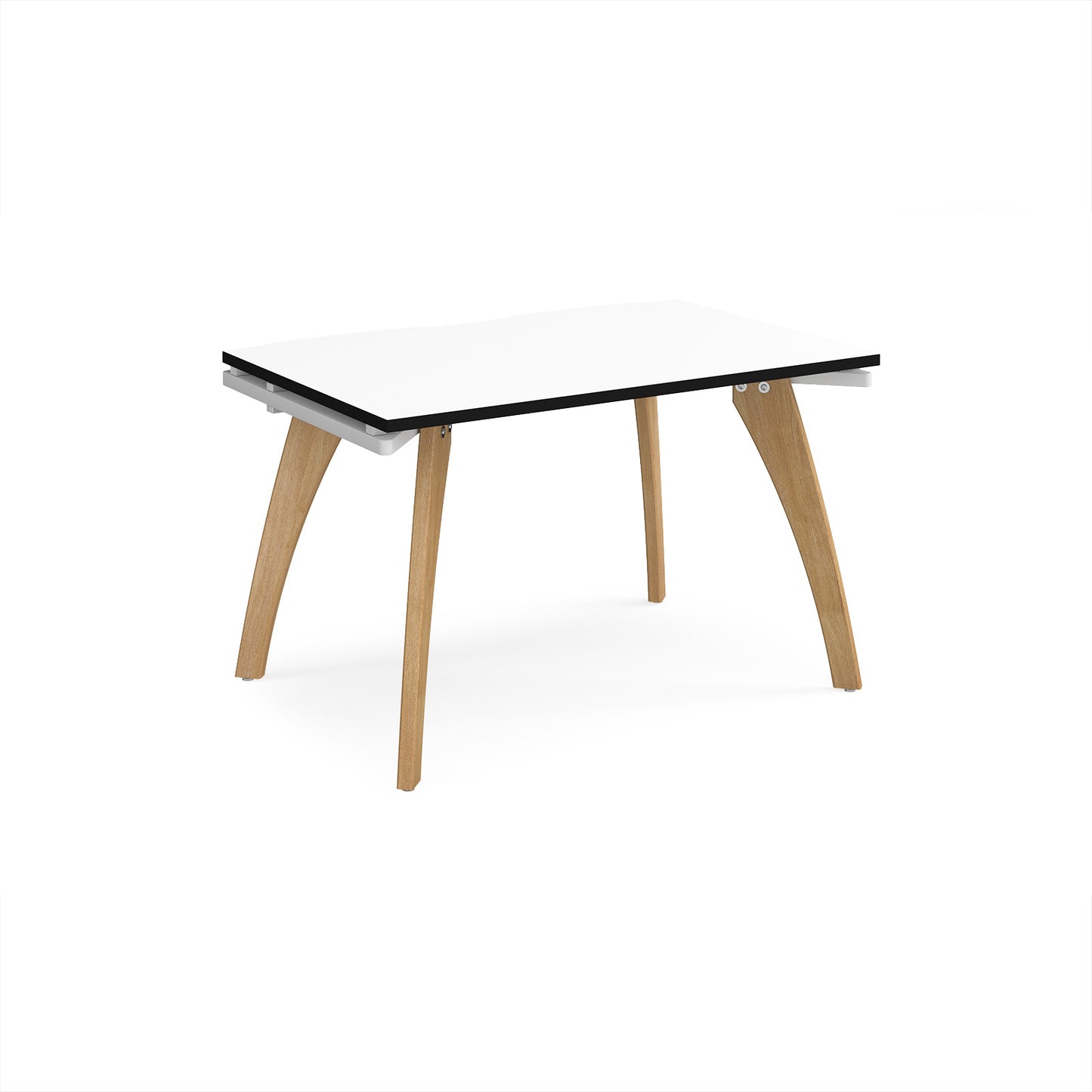 Fuze single desk 800mm deep - FZ128-WH-WK