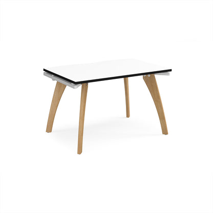 Fuze single desk 800mm deep - FZ128-WH-WK