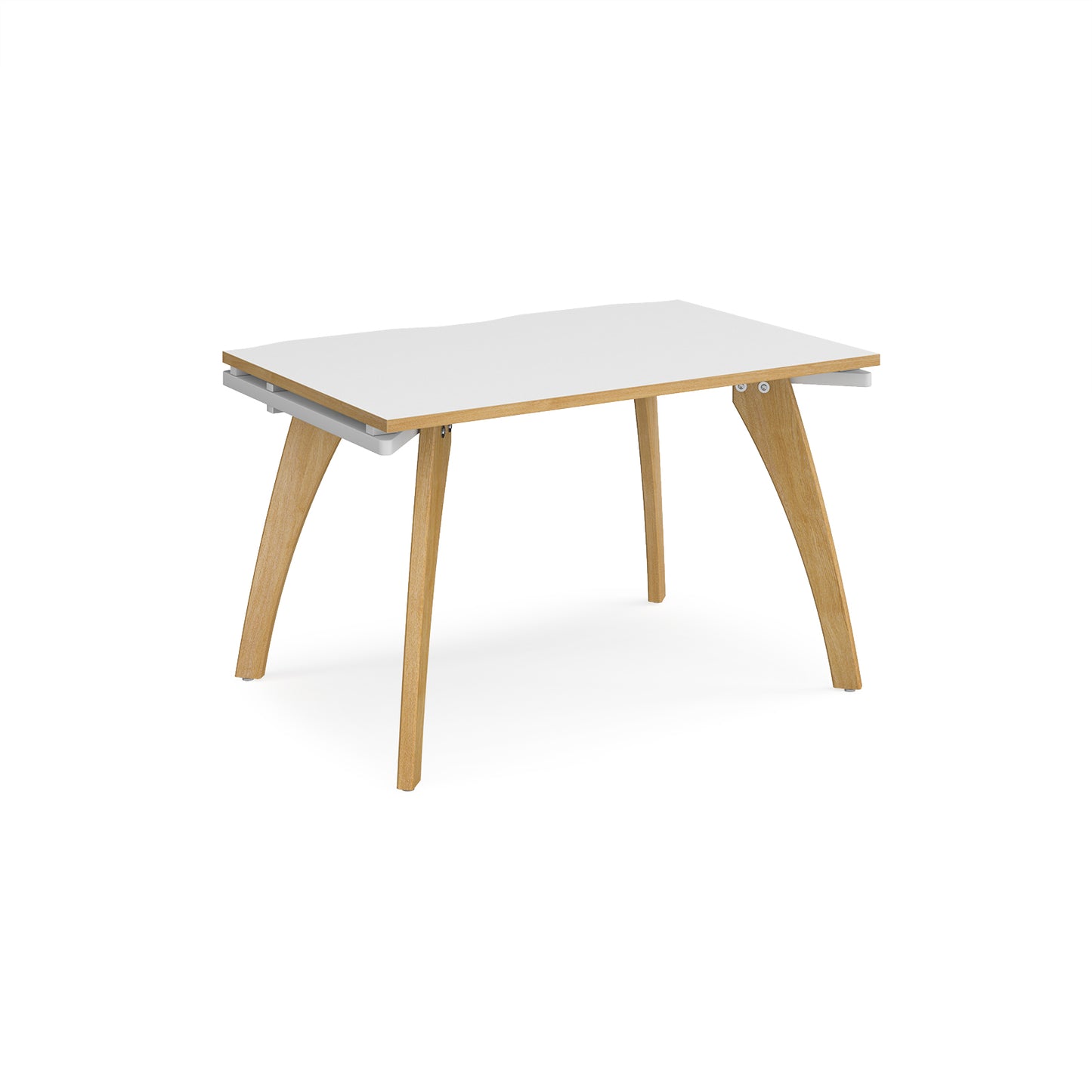 Fuze single desk 800mm deep - FZ128-WH-WO