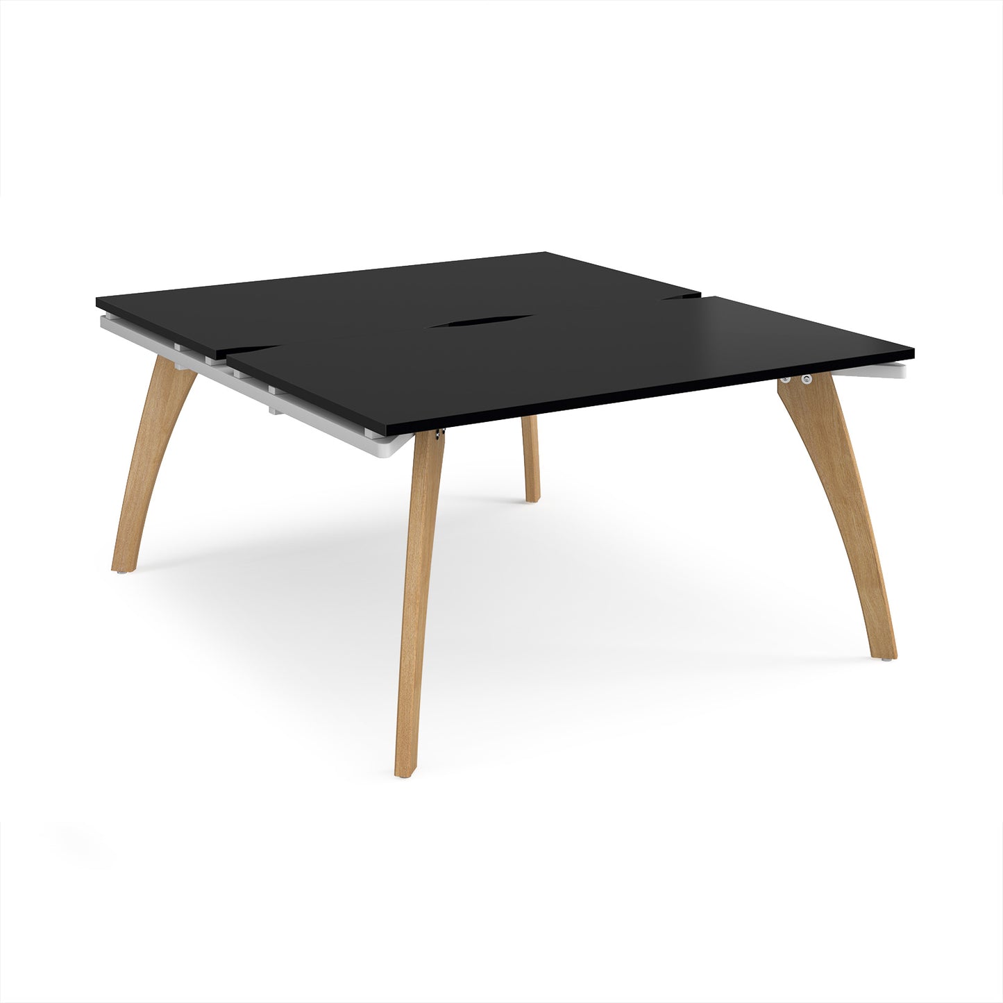Fuze back to back desks 1600mm deep - FZ1416-WH-BK