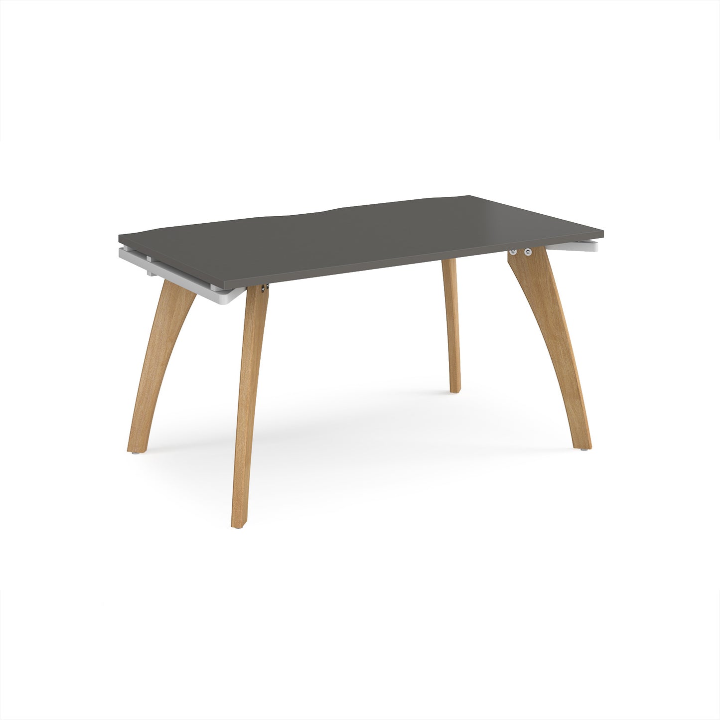 Fuze single desk 800mm deep - FZ148-WH-OG