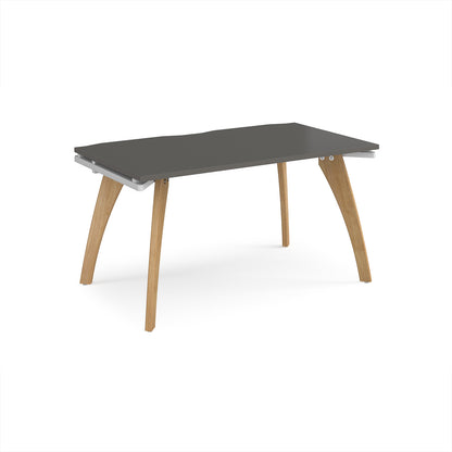 Fuze single desk 800mm deep - FZ148-WH-OG