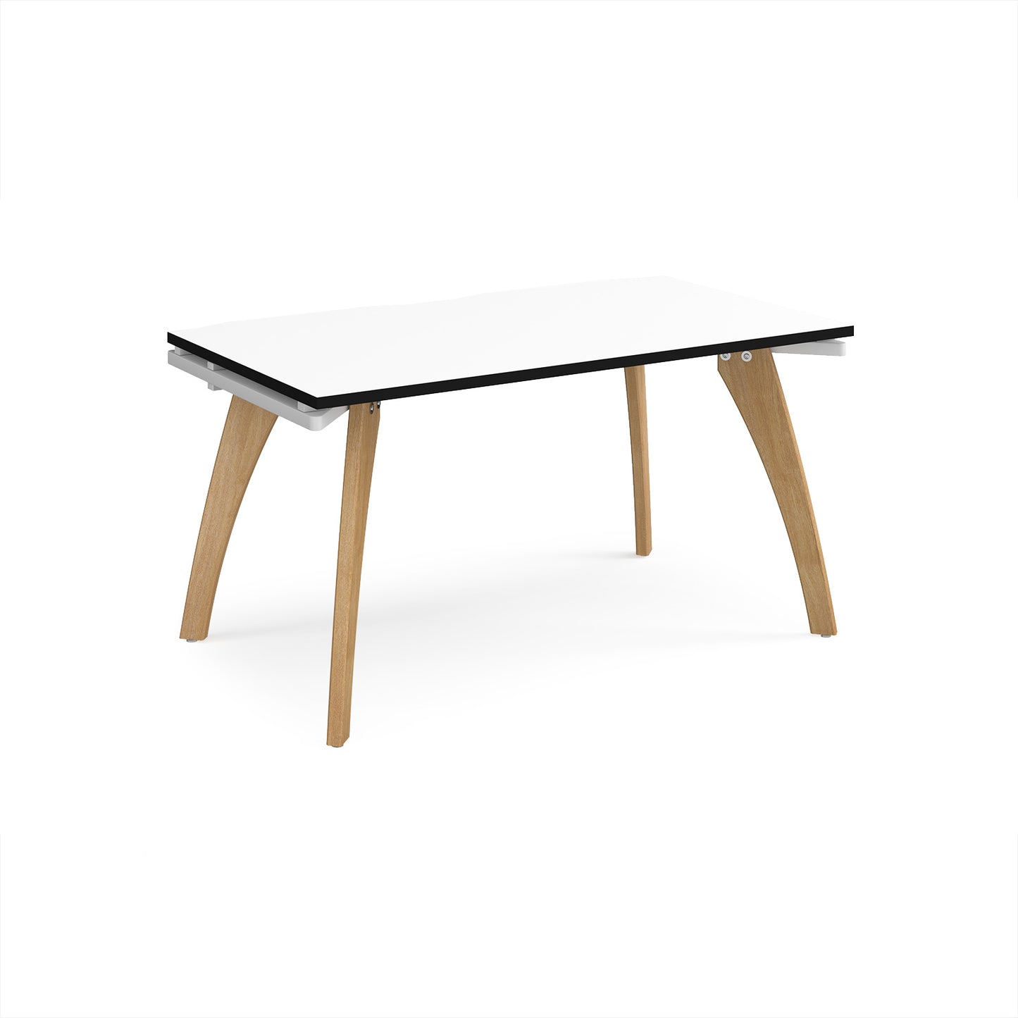 Fuze single desk 800mm deep - FZ148-WH-WK
