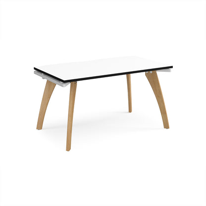 Fuze single desk 800mm deep - FZ148-WH-WK