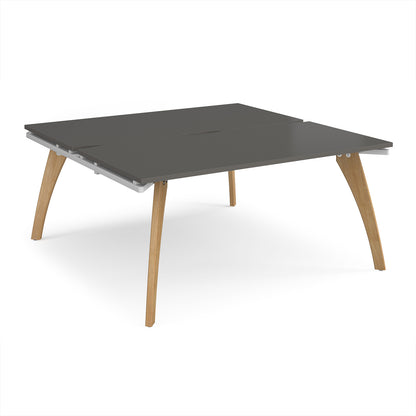 Fuze back to back desks 1600mm deep - FZ1616-WH-OG