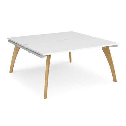 Fuze back to back desks 1600mm deep - FZ1616-WH-WH