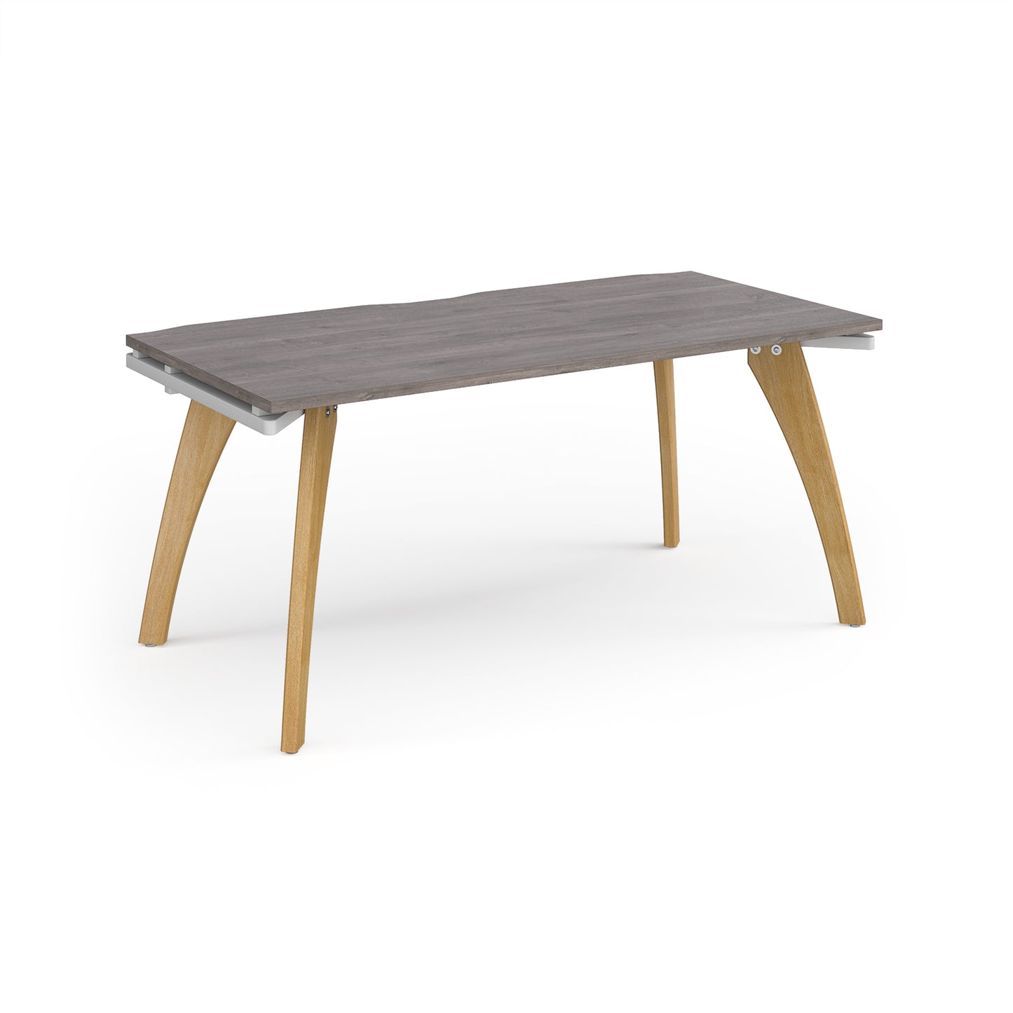 Fuze single desk 800mm deep - FZ168-WH-GO