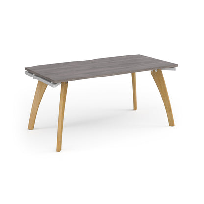 Fuze single desk 800mm deep - FZ168-WH-GO
