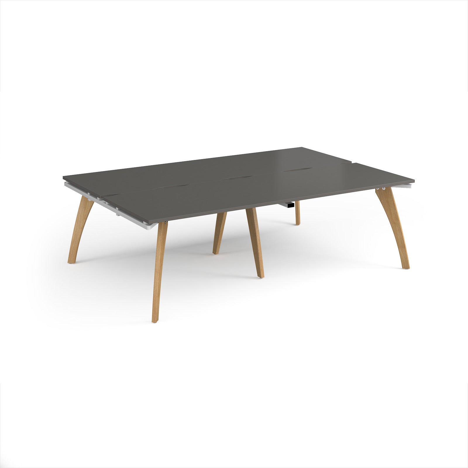Fuze double back to back desks 1600mm deep - FZ2416-WH-OG
