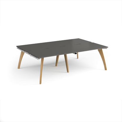 Fuze double back to back desks 1600mm deep - FZ2416-WH-OG
