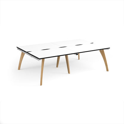 Fuze double back to back desks 1600mm deep - FZ2416-WH-WK