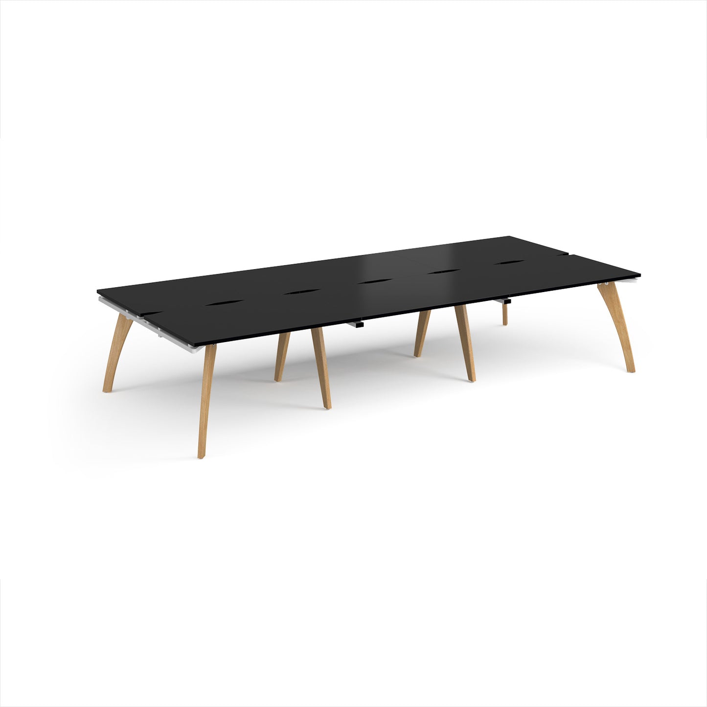 Fuze triple back to back desks 1600mm deep - FZ3616-WH-BK