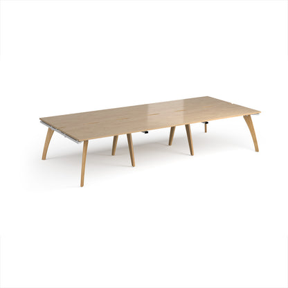 Fuze triple back to back desks 1600mm deep - FZ3616-WH-KO