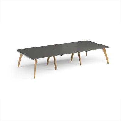 Fuze triple back to back desks 1600mm deep - FZ3616-WH-OG