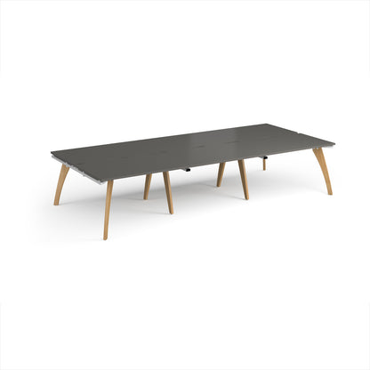 Fuze triple back to back desks 1600mm deep - FZ3616-WH-OG