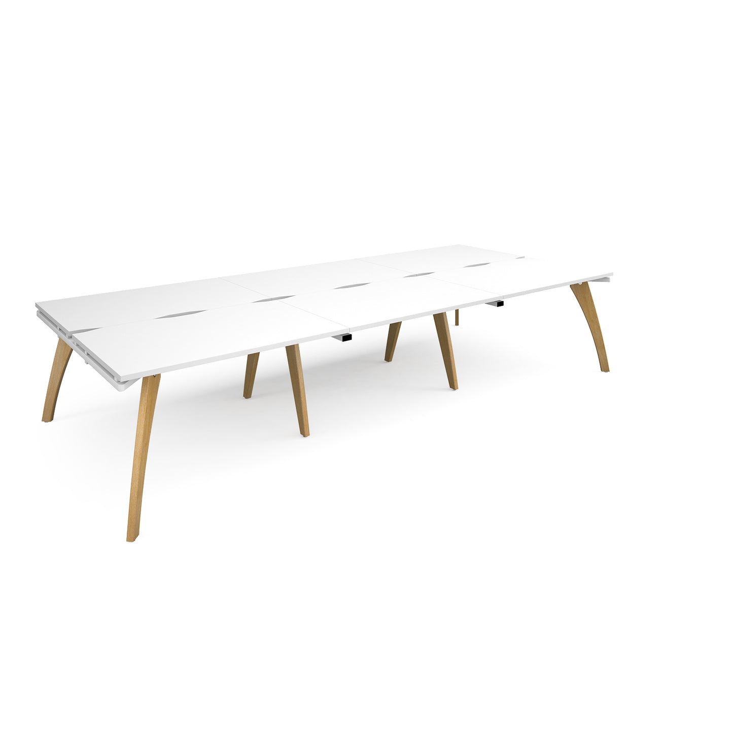 Fuze triple back to back desks 1600mm deep - FZ3616-WH-WH