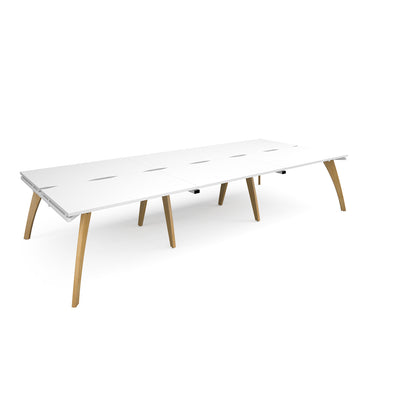 Fuze triple back to back desks 1600mm deep - FZ3616-WH-WH