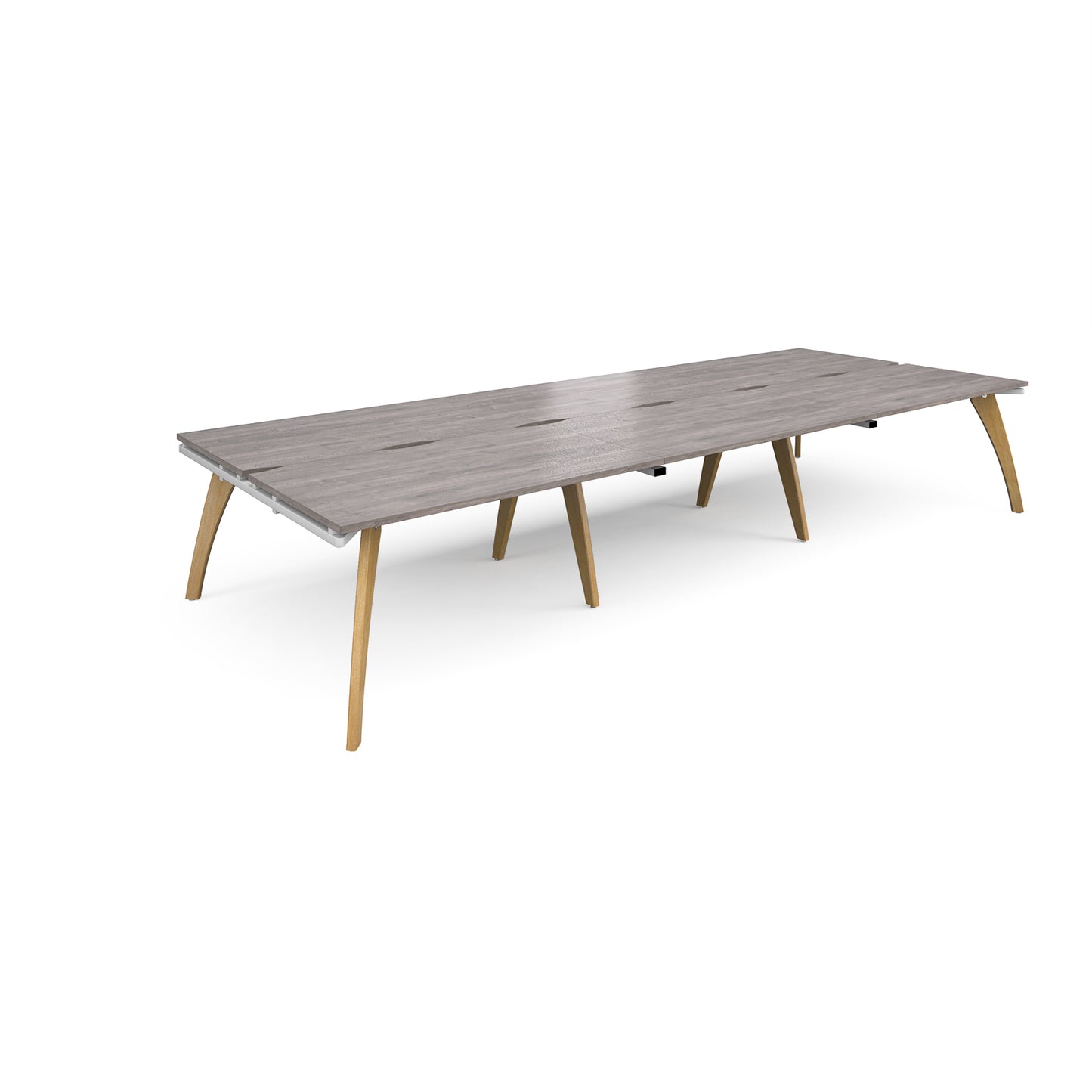 Fuze triple back to back desks 1600mm deep - FZ4216-WH-GO