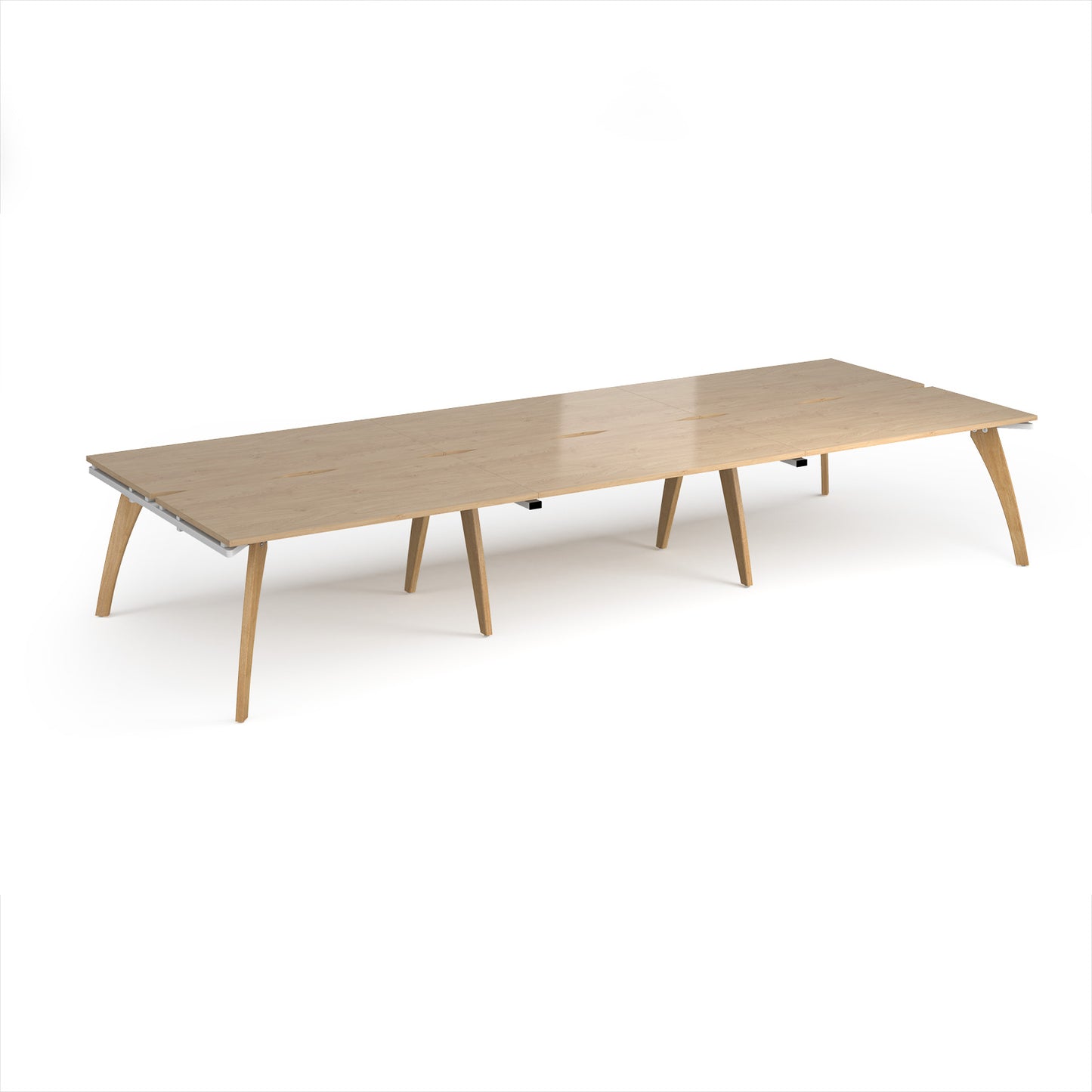 Fuze triple back to back desks 1600mm deep - FZ4216-WH-KO
