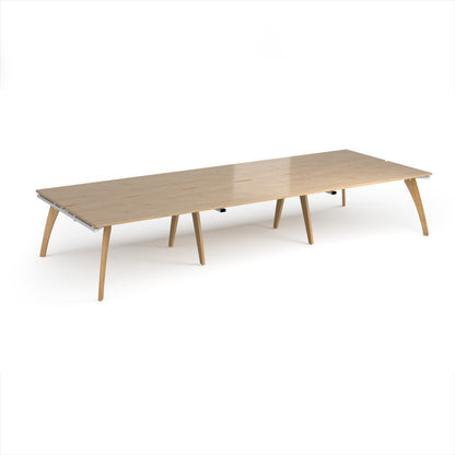 Fuze triple back to back desks 1600mm deep - FZ4216-WH-KO