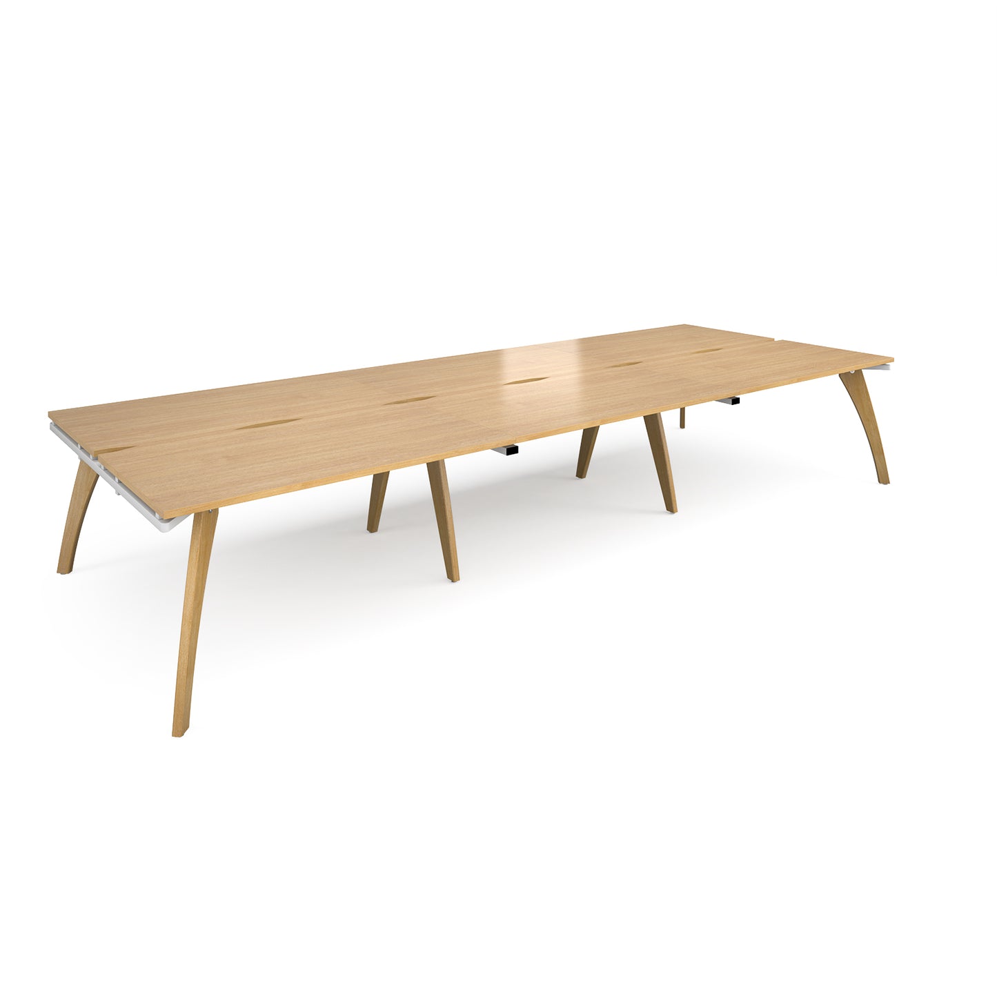 Fuze triple back to back desks 1600mm deep - FZ4216-WH-O