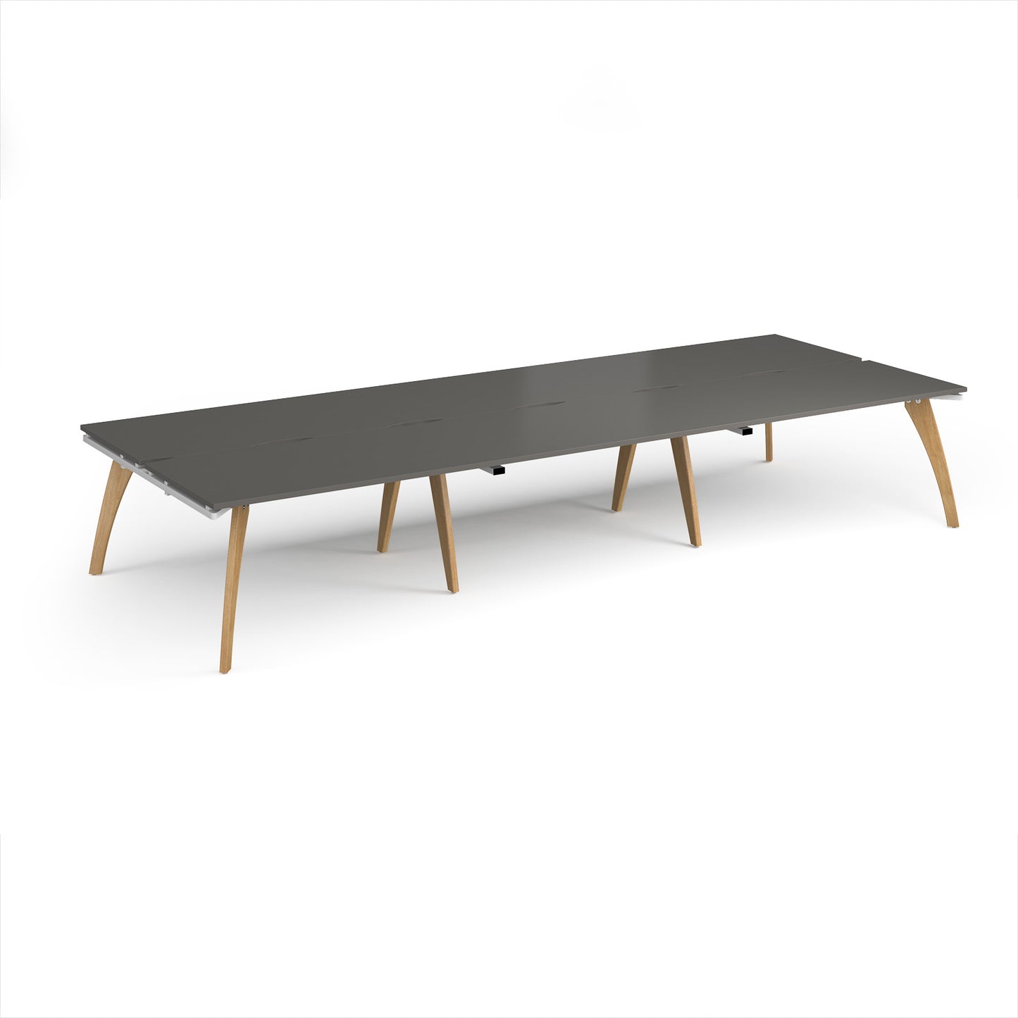 Fuze triple back to back desks 1600mm deep - FZ4216-WH-OG