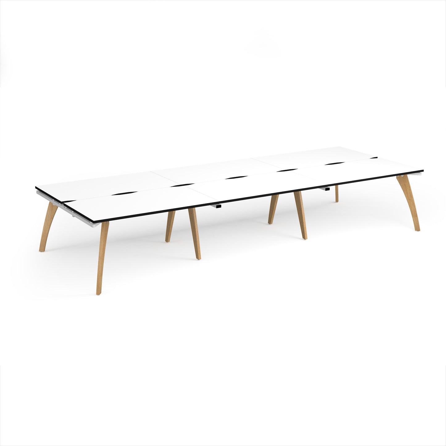 Fuze triple back to back desks 1600mm deep - FZ4216-WH-WK