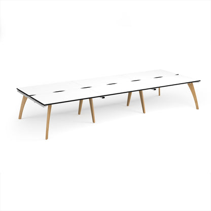 Fuze triple back to back desks 1600mm deep - FZ4216-WH-WK