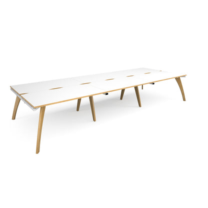 Fuze triple back to back desks 1600mm deep - FZ4216-WH-WO
