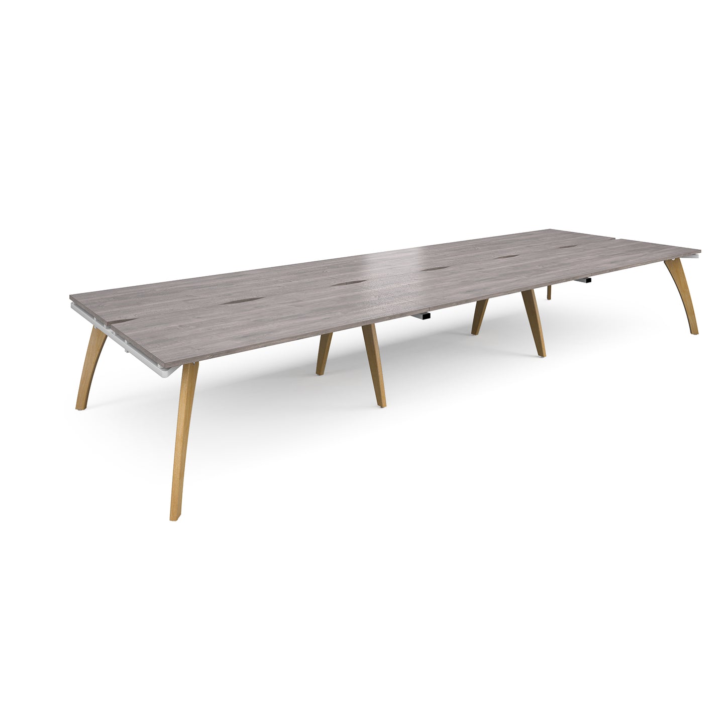 Fuze triple back to back desks 1600mm deep - FZ4816-WH-GO