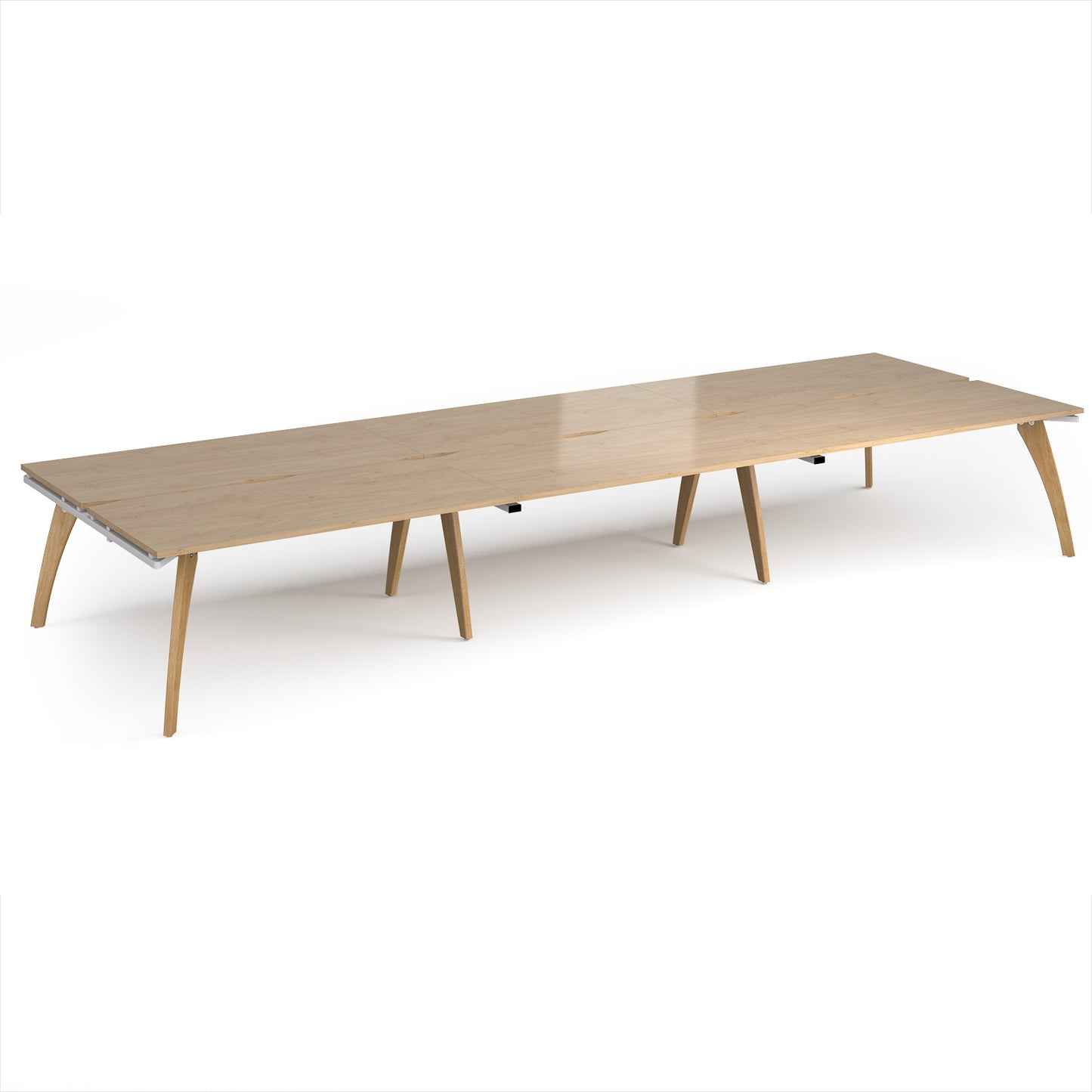 Fuze triple back to back desks 1600mm deep - FZ4816-WH-KO
