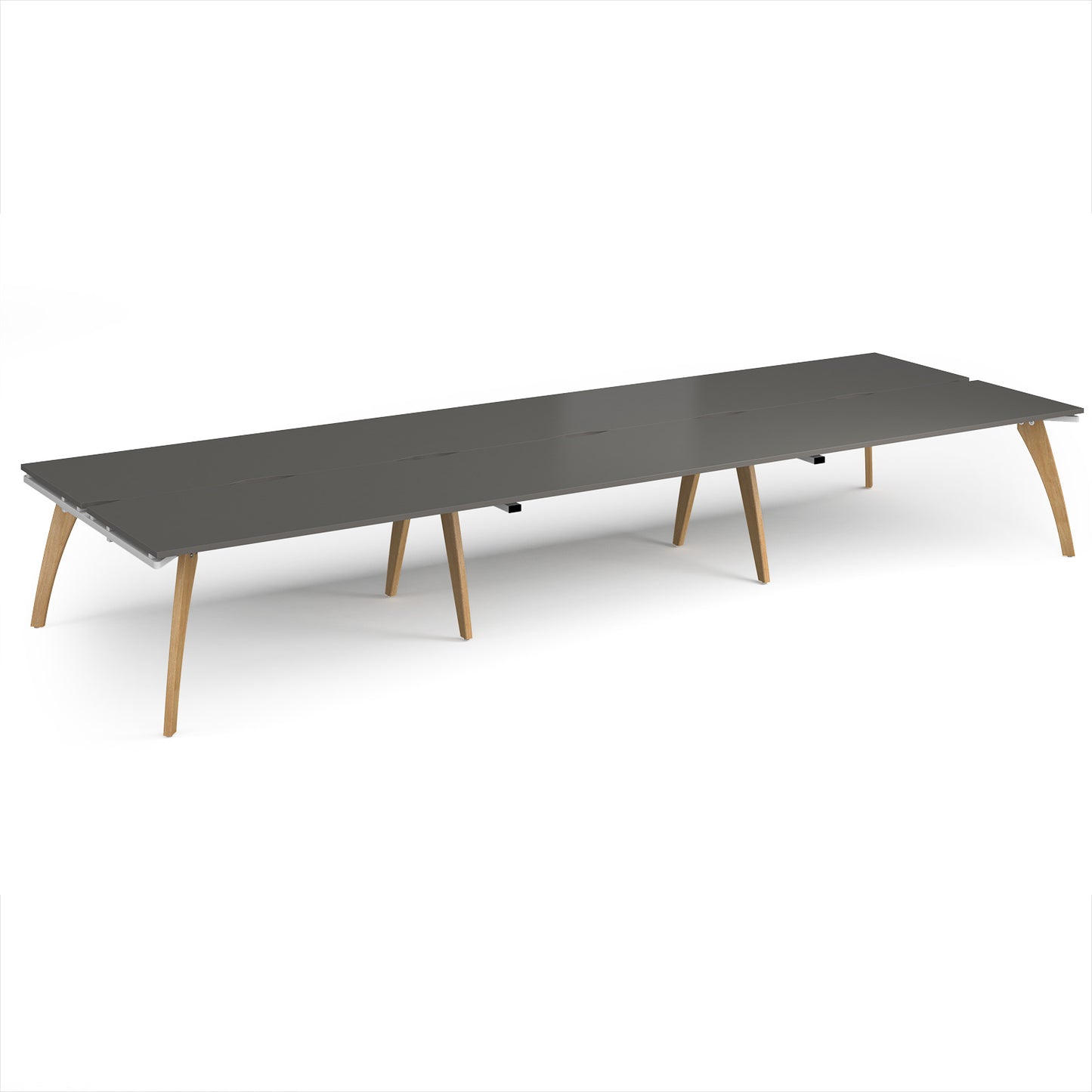 Fuze triple back to back desks 1600mm deep - FZ4816-WH-OG