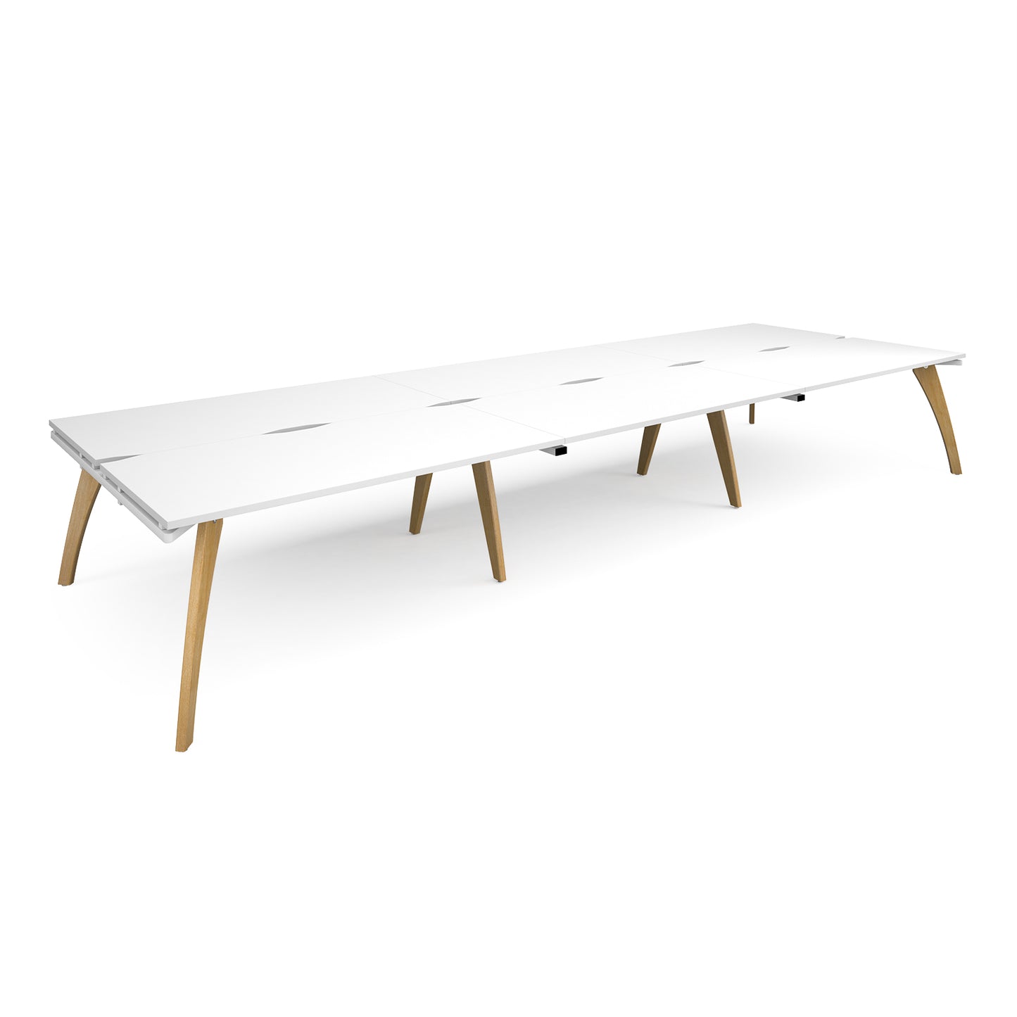 Fuze triple back to back desks 1600mm deep - FZ4816-WH-WH