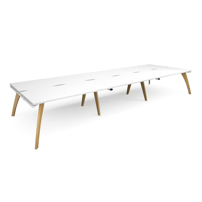 Fuze triple back to back desks 1600mm deep - FZ4816-WH-WH
