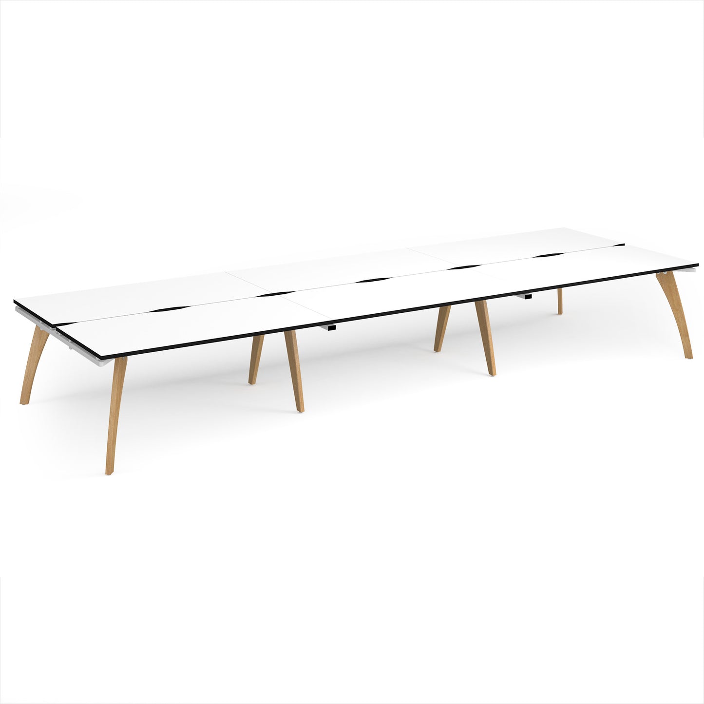 Fuze triple back to back desks 1600mm deep - FZ4816-WH-WK