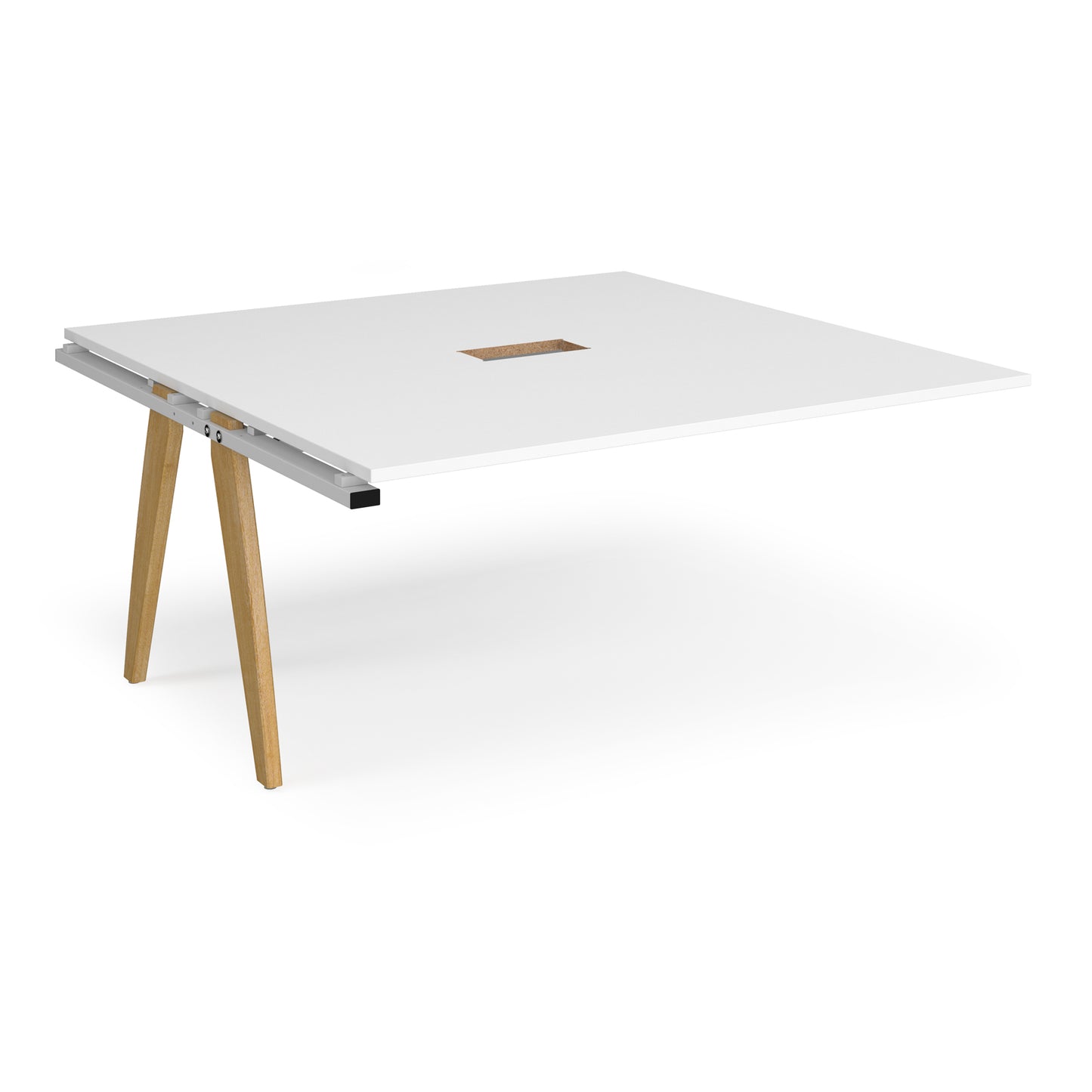 Fuze power ready add-on boardroom table - FZBT1616-AB-CO-WH-WH
