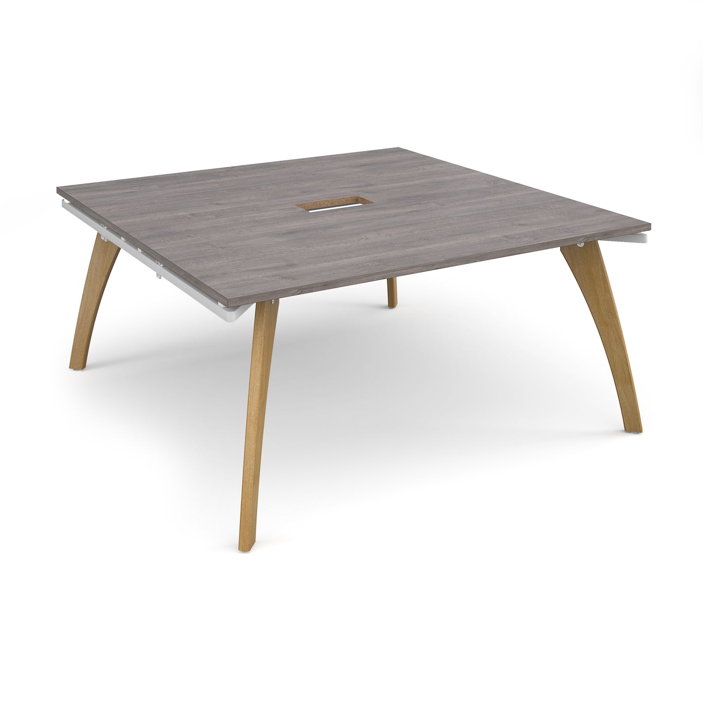 Fuze square power ready boardroom table - FZBT1616-CO-WH-GO