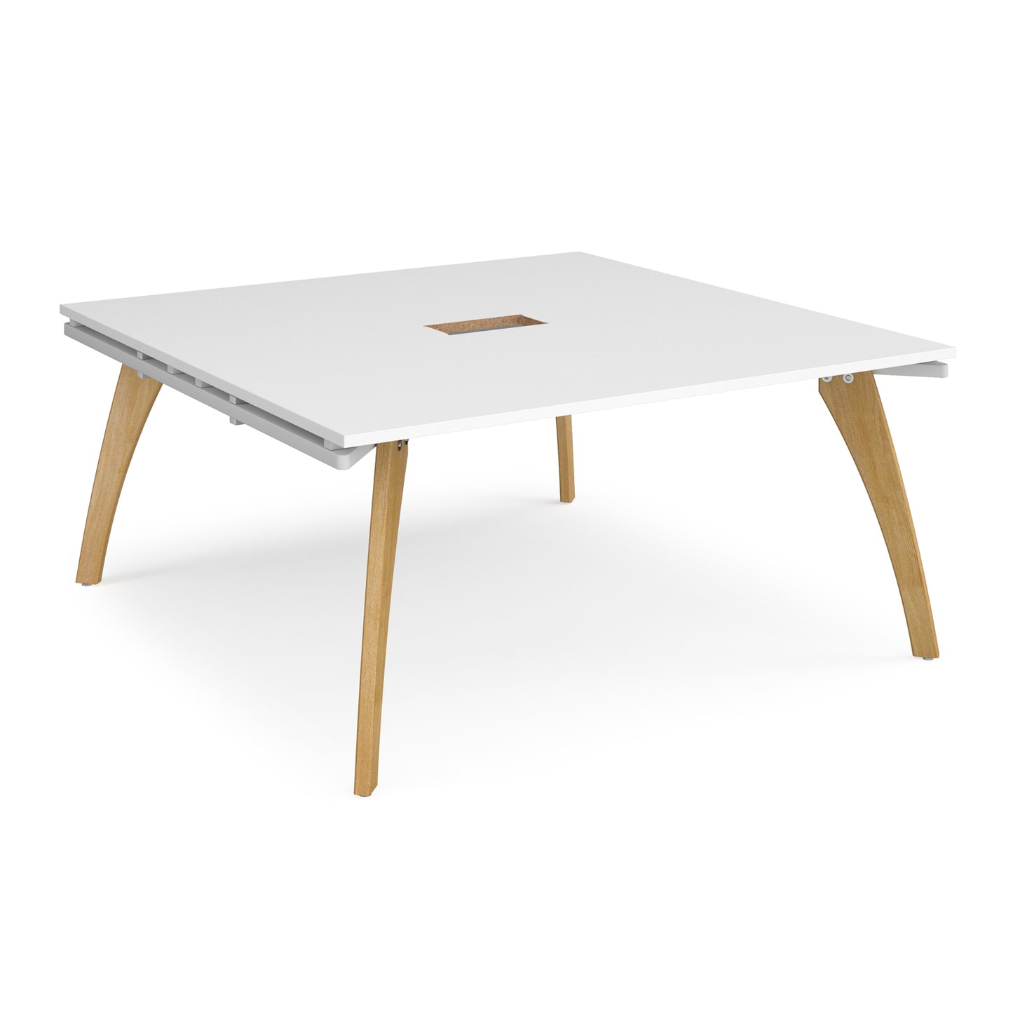 Fuze square power ready boardroom table - FZBT1616-CO-WH-WH