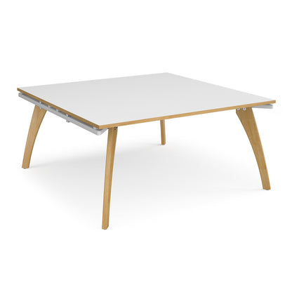 Fuze square boardroom table - FZBT1616-WH-WO