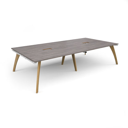 Fuze rectangular power ready boardroom table - FZBT3216-CO-WH-GO