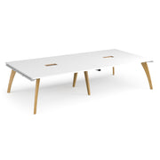 3200mm Professional Boardroom Table with Solid Oak Legs & Integrated Power Hub - Fuze