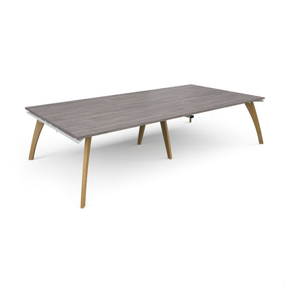 Fuze rectangular boardroom table - FZBT3216-WH-GO