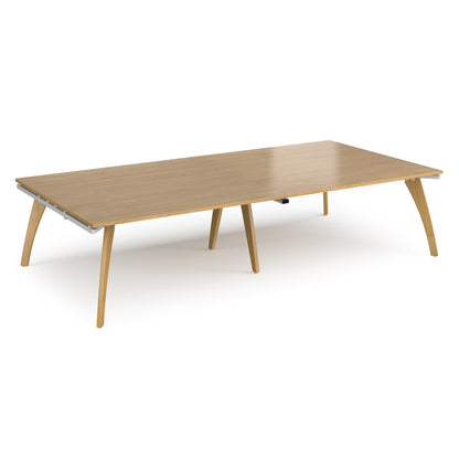Fuze rectangular boardroom table - FZBT3216-WH-O