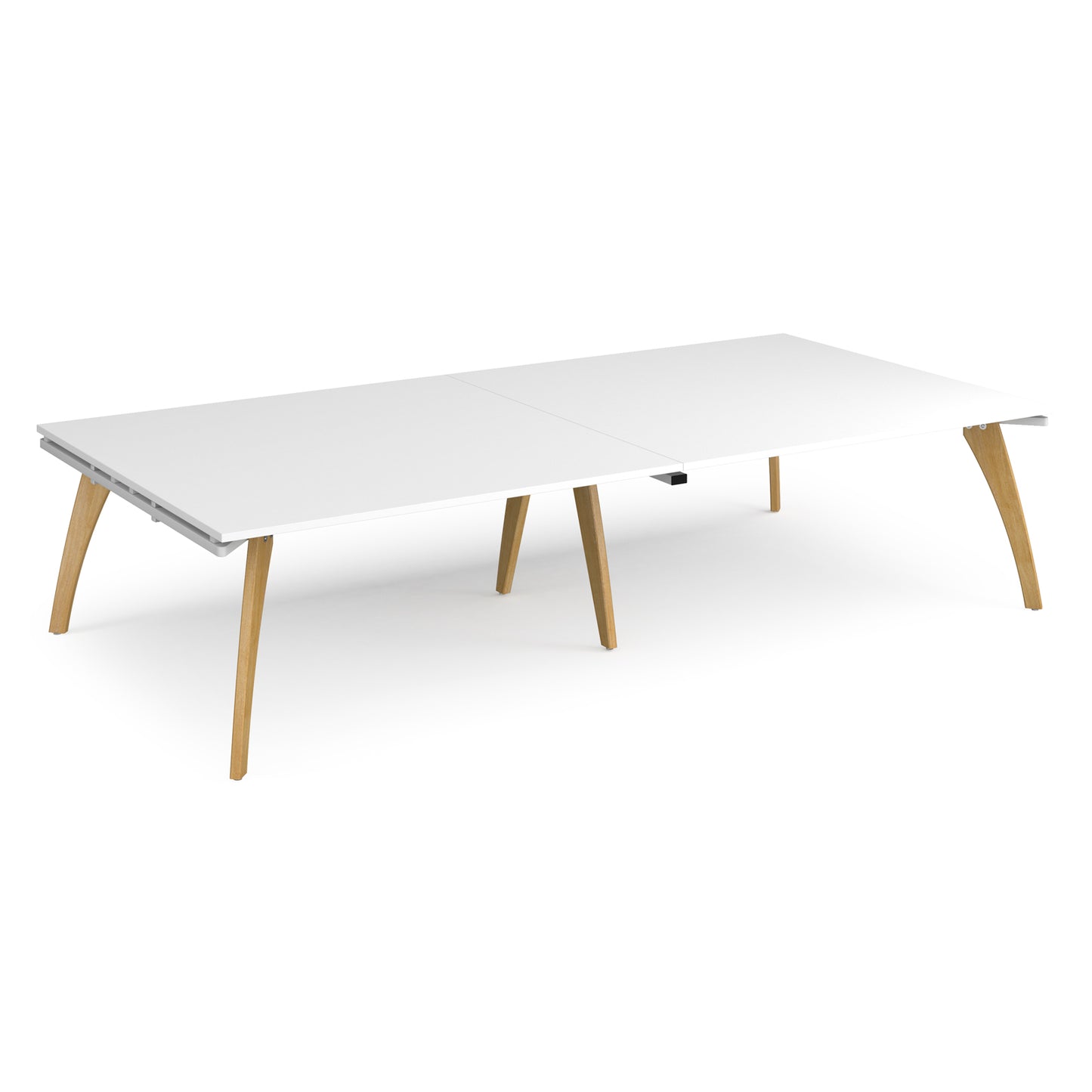 Fuze rectangular boardroom table - FZBT3216-WH-WH